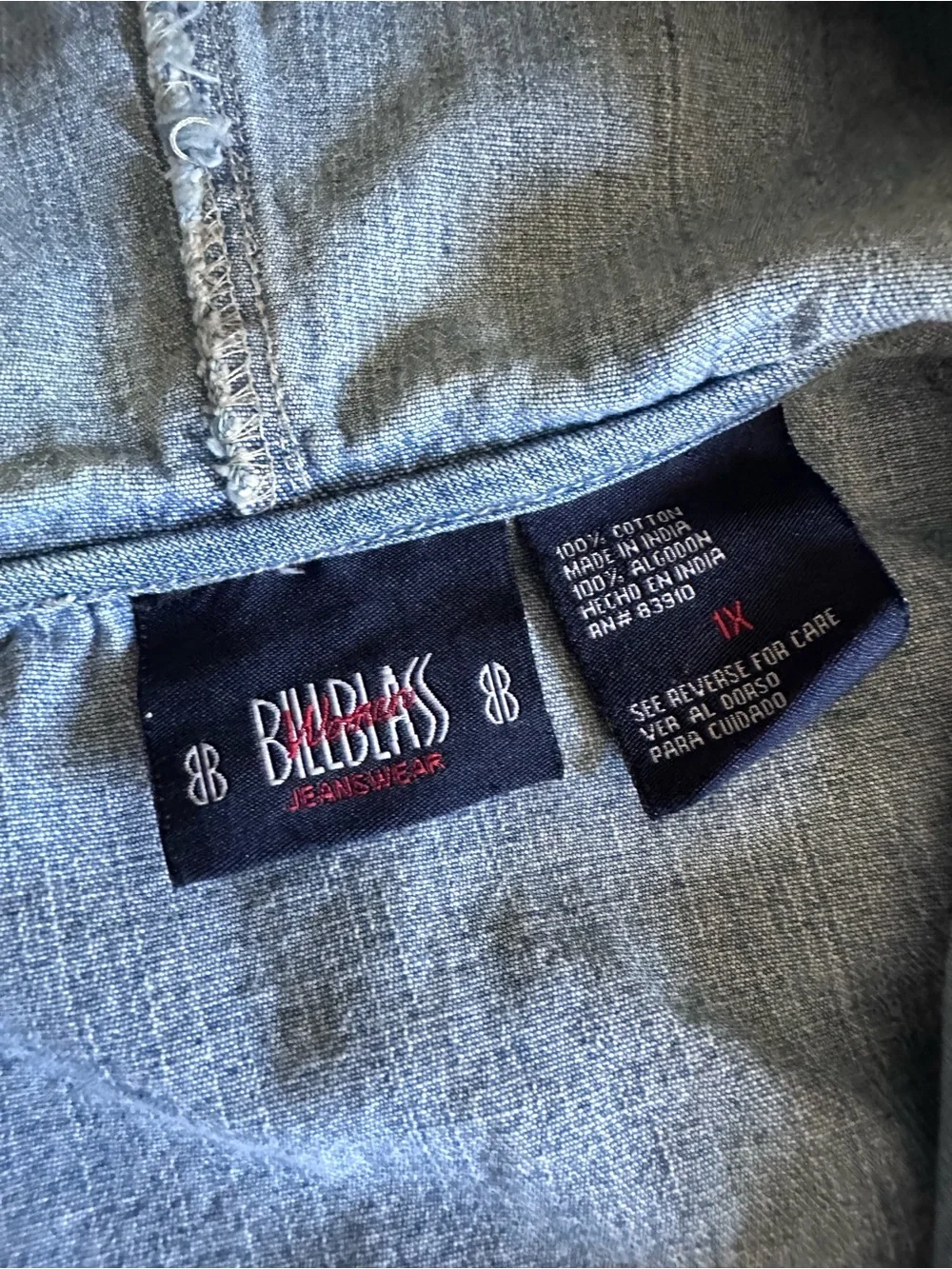 Denim Hooded Jacket - Light Blue